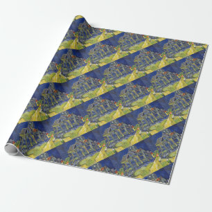 Van Gogh Kunstreproduktion, Die Kirche in Auvers Geschenkpapier