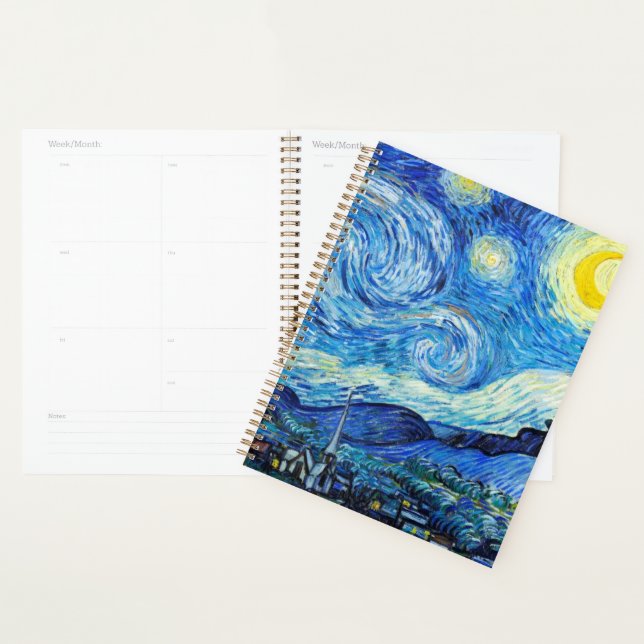 Van Gogh La semaine de nuit étoilée/planificateur  (Devant avec enveloppe)