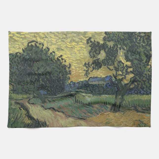 Van Gogh Landscape bei Twilight Handtuch (Horizontal)