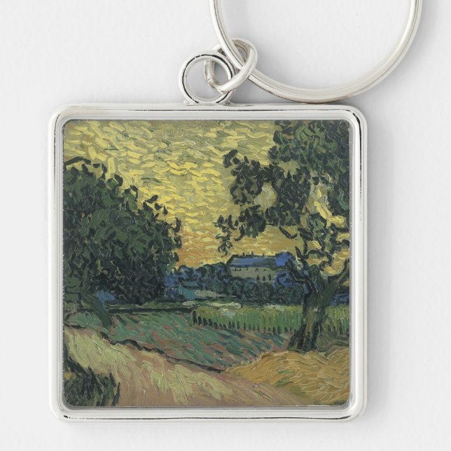 Van Gogh Landscape bei Twilight Schlüsselanhänger (Vorne)