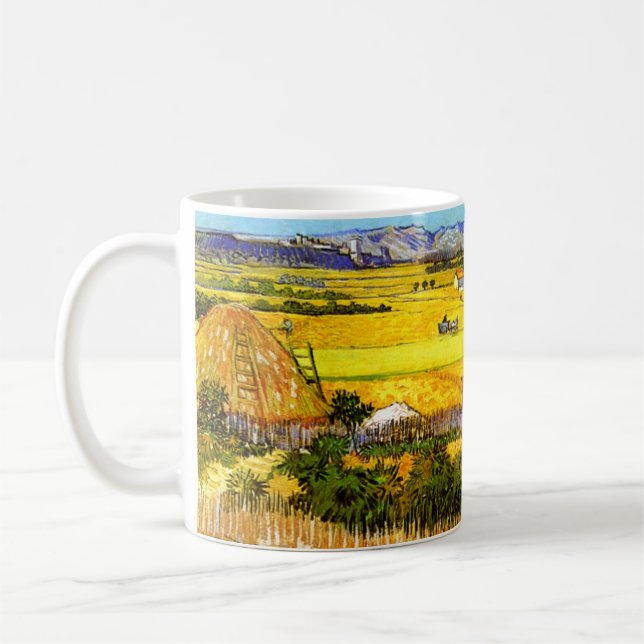 Van Gogh: Landschaft bei Arles Kaffeetasse (Links)