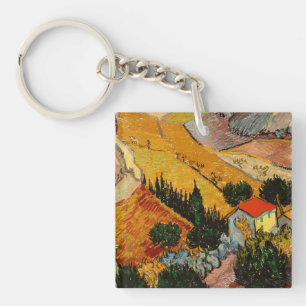 Van Gogh - Landschaft Haus Pflüger Schlüsselanhänger