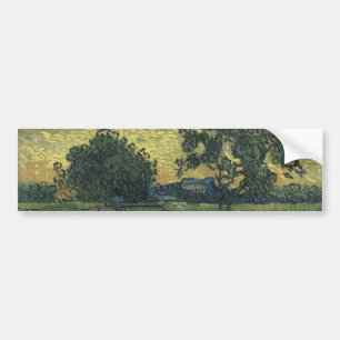 Van Gogh Landschaft in der Dämmerung Autoaufkleber