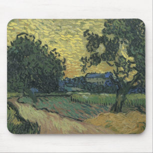 Van Gogh Landschaft in der Dämmerung Mousepad