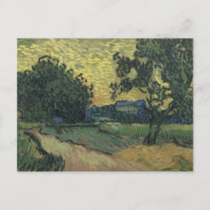 Van Gogh Landschaft in der Dämmerung Postkarte