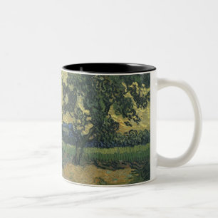 Van Gogh Landschaft in der Dämmerung Zweifarbige Tasse