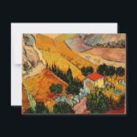 Van Gogh - Landschaft mit Häusern Karte<br><div class="desc">Landschaft mit Häusern und Plowman,  berühmtes Gemälde von Vincent van Gogh</div>