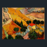 Van Gogh - Landschaft mit Häusern und Plowman Poster<br><div class="desc">Landschaft mit Häusern und Plowman,  beliebtes Bild von Vincent van Gogh</div>