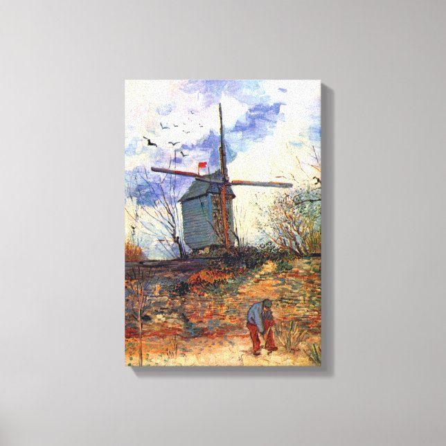 Van Gogh - Le Moulin De La Galette Windmill Leinwanddruck (Vorderseite)