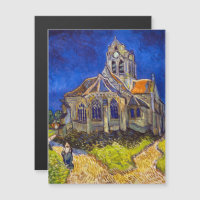 Van Gogh - L'église à la carte magnétique Auvers