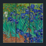 Van Gogh Lila Irises Floral Triptychon<br><div class="desc">Vincent Van Gogh (30. März 1853 - 29. Juli 1890) war ein einflussreicher niederländischer postimpressionistischer Maler. Dieses Kunstwerk heißt Ire.</div>