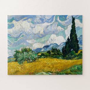 Van Gogh Malerei Kunst Vintage Weizenfeld Zypresse
