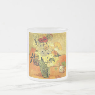 Van Gogh malt launehafte Blüten Blumen Reben Mattglastasse
