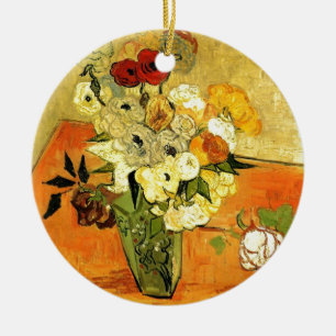 Van Gogh malt launische Blüten Blumen Reben Keramik Ornament
