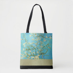 Van Gogh Mandelblüten Gold Schwarz Tasche