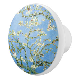 Van Gogh Mandelblüten, Himmelblau Keramikknauf