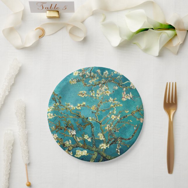 Van Gogh Mandelblüten Klassischer Impressionismus Pappteller (Hochzeit)