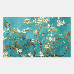 Van Gogh Mandelblüten Klassischer Impressionismus Rechteckiger Aufkleber