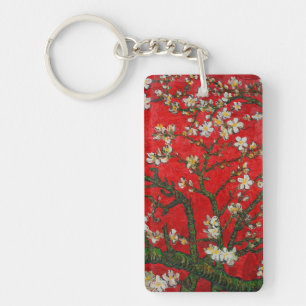 Van Gogh Mandelblüten rot Schlüsselanhänger
