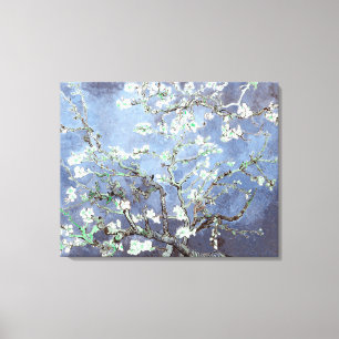 Van Gogh Mandelblüten Stahlblau Leinwanddruck