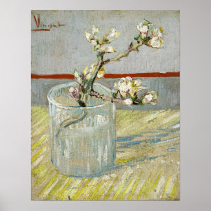 Van Gogh - Mandelblütenzweig in einem Glas Poster