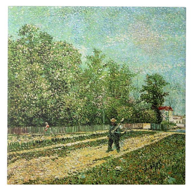 Van Gogh - Mann mit Spade... Fliese (Vorderseite)