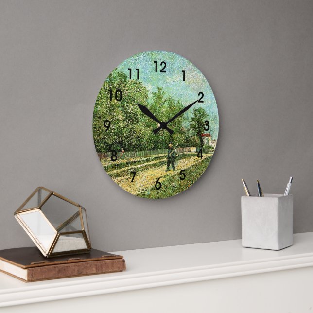 Van Gogh - Mann mit Spade... Große Wanduhr (Büro)