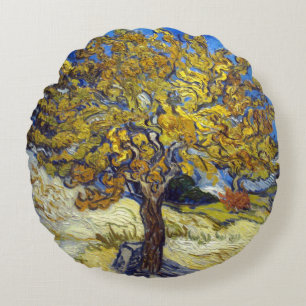 Van Gogh Maulbeerbaum Meisterwerk Kunst Rundes Kissen