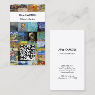 Van Gogh - Meisterwerke Mosaik Patchwork - QR Code Visitenkarte