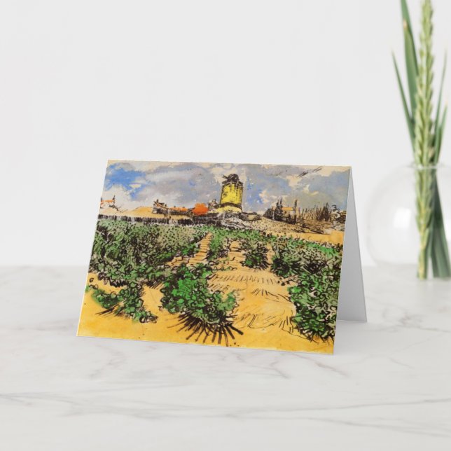 Van Gogh Mill von Alphonse Daudet bei Fontevielle Karte (Vorderseite)