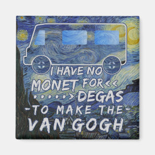 Van Gogh Monet entgasen lustiges Magnet