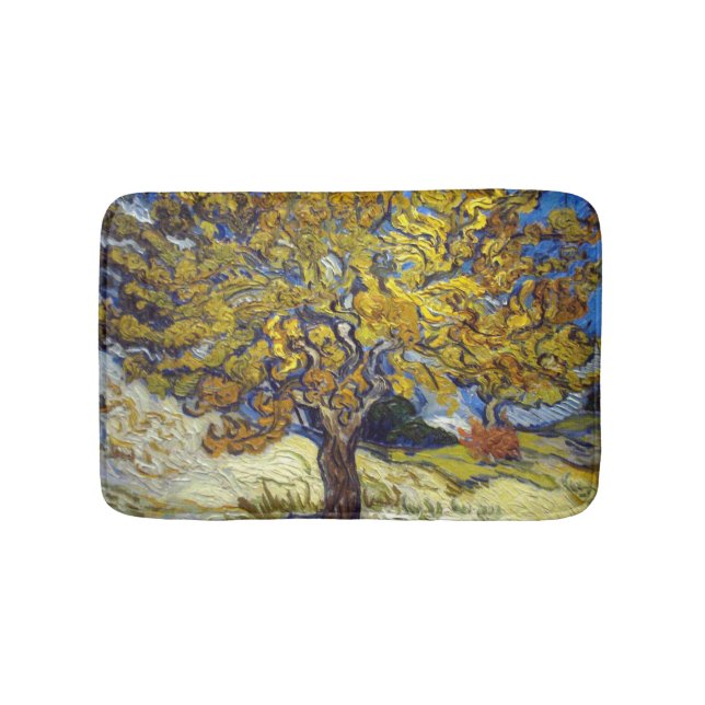 Van Gogh Mulberry Tree Masterpiece Art Badematte (Vorderseite)