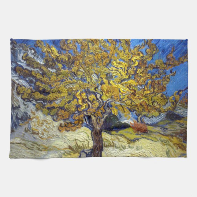 Van Gogh Mulberry Tree Masterpiece Art Geschirrtuch (Horizontal)
