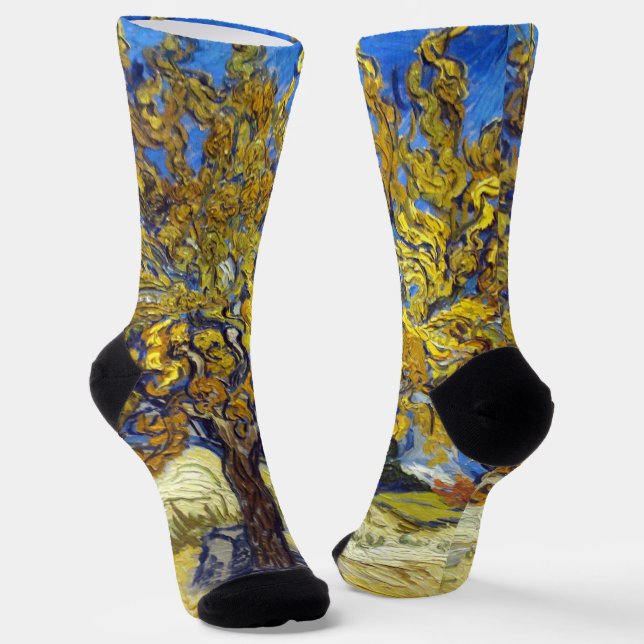 Van Gogh Mulberry Tree Masterpiece Art Socken (Gewinkelt)