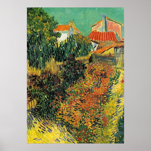 Van Gogh - Noon or Garden Behind a House Poster (Vorne)