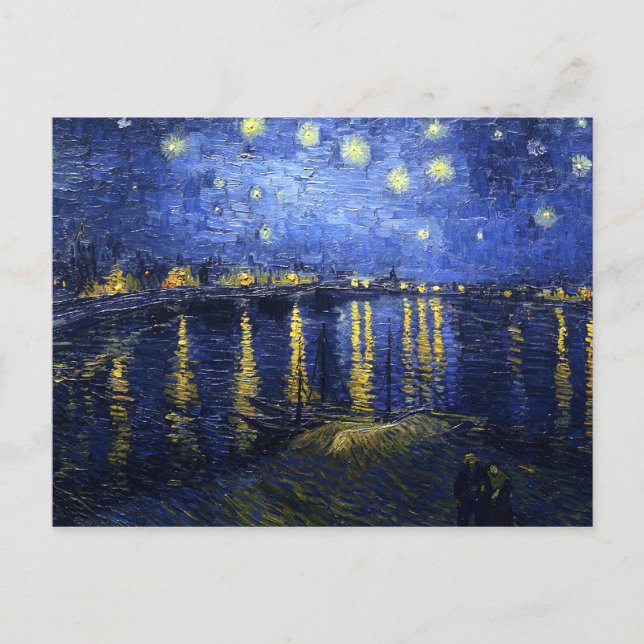Van Gogh Nuit Au-Dessus De La Carte Postale Rhône (Devant)