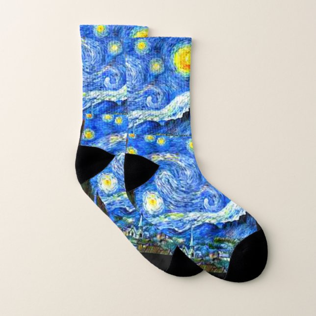 Van Gogh - Nuit étoilée - Chaussettes d'art (Paire)