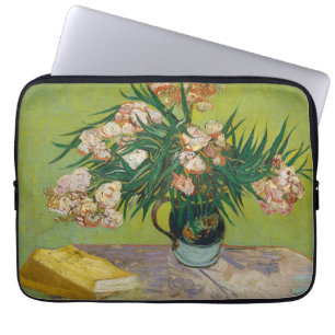 Van Gogh Oleander Rosa Florales Stillleben Kunst Laptopschutzhülle