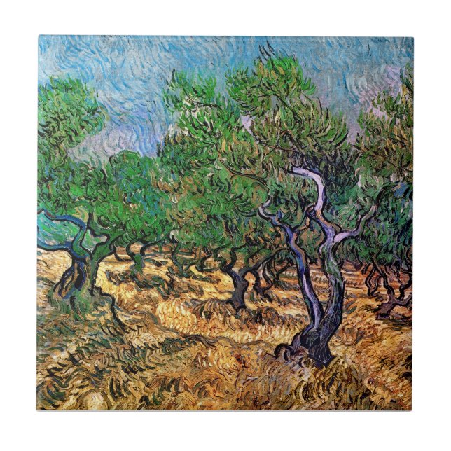 Van Gogh - Olive Grove Fliese (Vorderseite)
