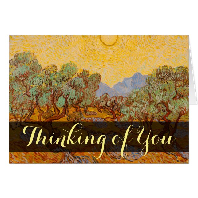 Van Gogh Olive Trees Yellow Sun Sky (Vorderseite (Horizontal))