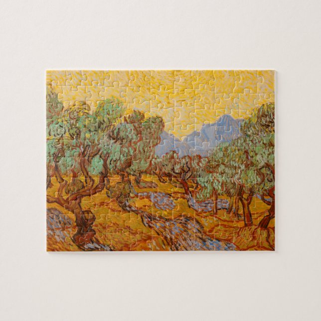 Van Gogh Olive Trees Yellow Sun Sky (Horizontal)
