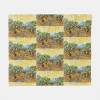 Van Gogh Olive Trees Yellow Sun Sky Malerei