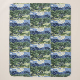 Van Gogh Olivenbäume - Blue Mountain Art Sherpadecke