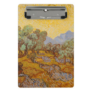 Van Gogh Olivenbäume Gelbe Sonne Himmel Mini Klemmbrett