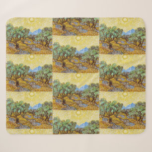 Van Gogh Olivenbäume - Goldene Sonne und Himmel Ku Sherpadecke
