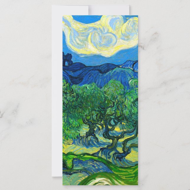 Van Gogh Olivenbäume in einer Bergkarte (Vorderseite)