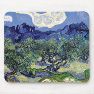 Van Gogh - Olivenbäume in einer Berglandschaft Mousepad