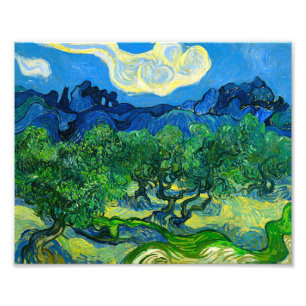 Van Gogh Olivenbäume in einer Bergwelt Fotodruck