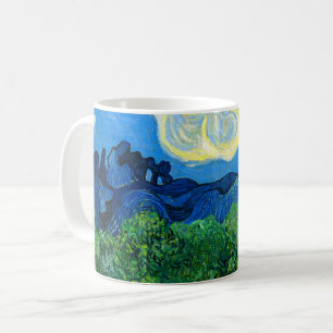 Van Gogh Olivenbäume in einer Bergwelt Kaffeetasse