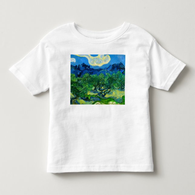 Van Gogh Olivenbäume in einer Bergwelt Kleinkind T-shirt (Vorderseite)